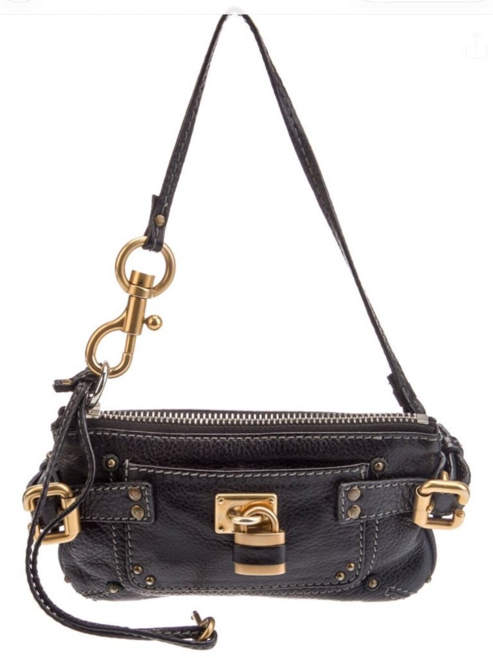 Chloe Black Mini Paddington Clutch Pouch